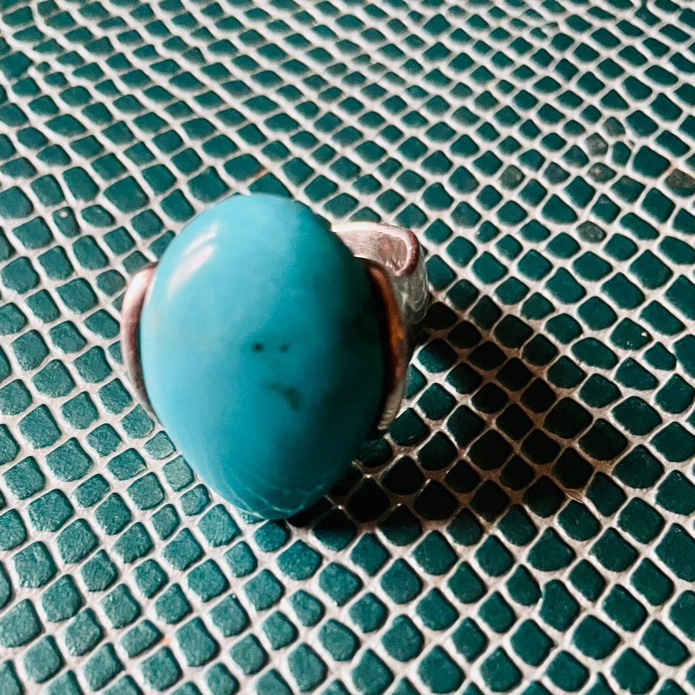 Barse Turquoise Stone Sterling Ring 7